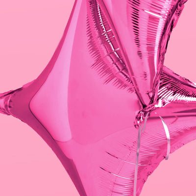 Pink Sparkle Balloon - 6 pc pink foil set