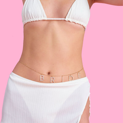 Bride Belly Chain - charm belly chain