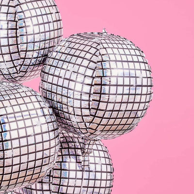 It's Disco, Baby! Balloons - 4 disco ball balloons