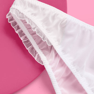 Something Blue Thong - sheer embroidered thong