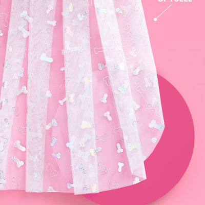 Sorry Mom Veil - iridescent foil penis veil