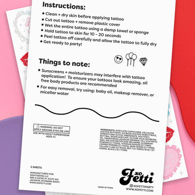 Short & Sweet Tats - 54 temporary tattoos