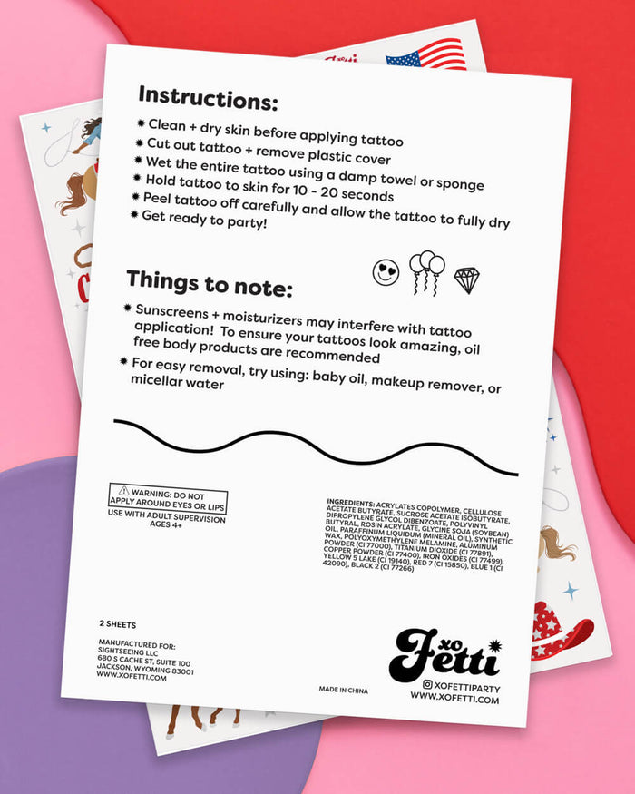 This Ain't Texas Tats - 54 temporary tattoos