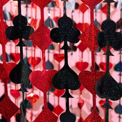 Feeling Lucky Curtain - red and black foil curtain
