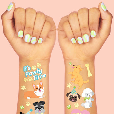 Dog Lover Tats - 44 foil temporary tattoos