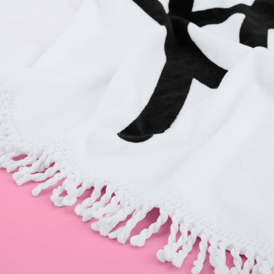 Classic Bride Beach Towel - fringe cotton towel
