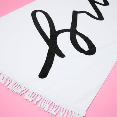 Classic Bride Beach Towel - fringe cotton towel
