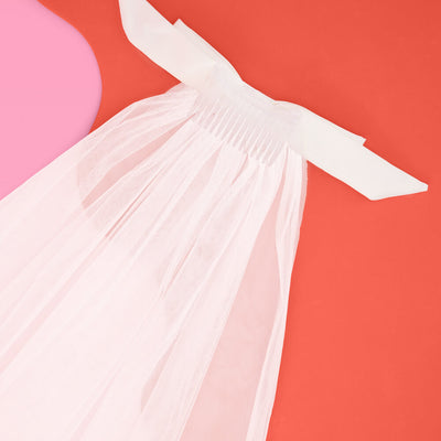 Bridal Bow Veil - satin bow veil