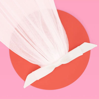 Bridal Bow Veil - satin bow veil