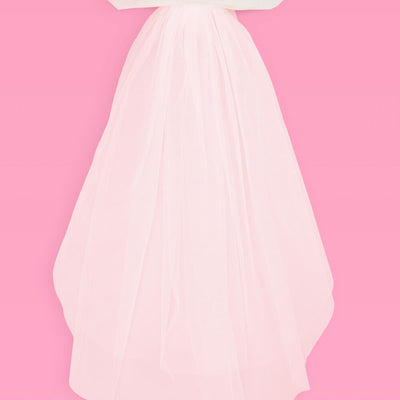 Bridal Bow Veil - satin bow veil