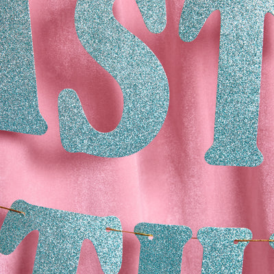 Last Toast Banner - blue glitter banner