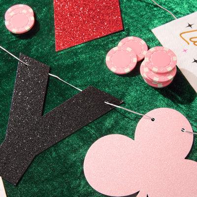Feeling Lucky Banner - black glitter banner