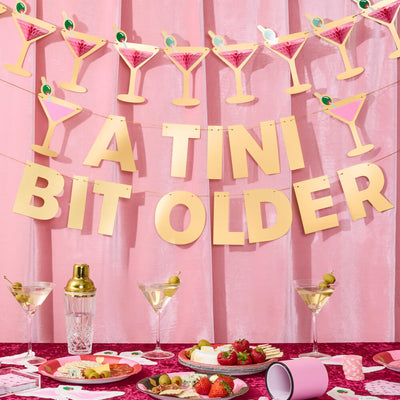 Tini Bit Older Banner - gold foil banner