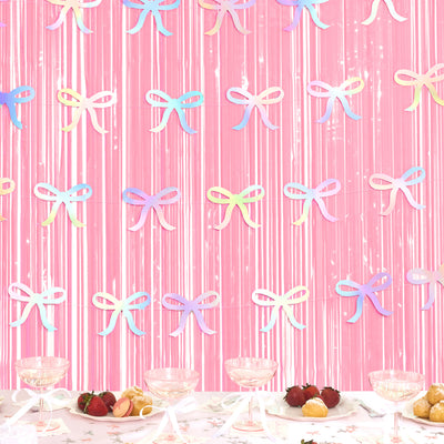 Tying the Knot Garland - iridescent foil backdrop