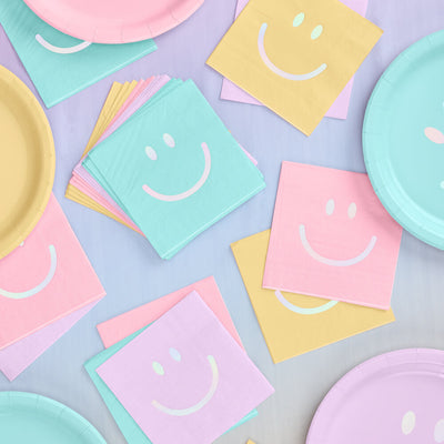 Smiley Napkin - 24 foil napkins
