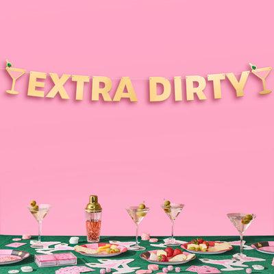 Extra Dirty Banner - gold foil banner
