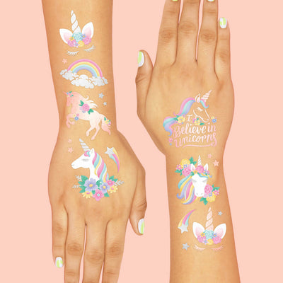 Unicorn Tats - 52 foil temporary tattoos