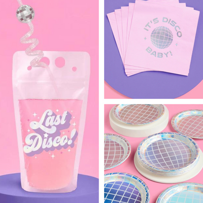 Last Disco Starter Pack - plates, napkins + drink pouches