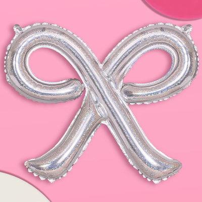 Shimmer Bow Balloons - 4 iridescent balloons