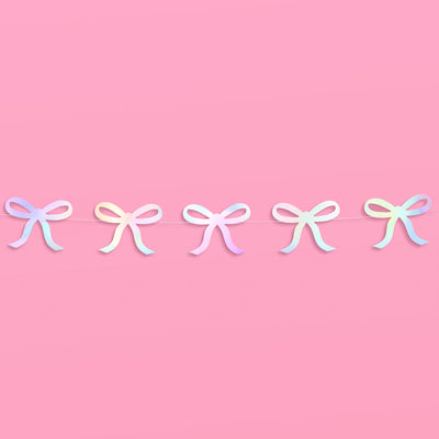 Tying the Knot Garland - iridescent foil backdrop