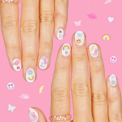 Preppy Nail Stickers - 496 adhesive nail stickers