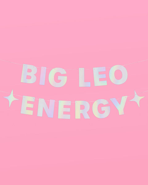 \"Big Libra Energy\" Folienbanner 152 Cm – Schillernde Geburtstagsdeko Für Waage-Geburtstage