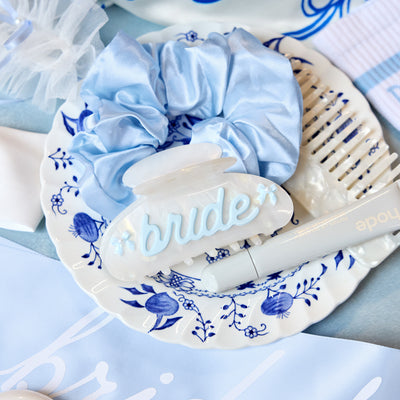 Something Blue Clip - pearl acrylic claw clip