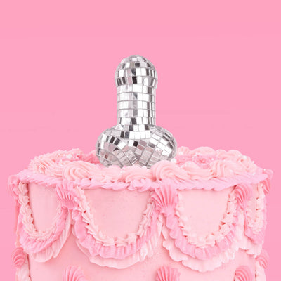 Penis Disco Topper Set - 3 mirrored cake toppers