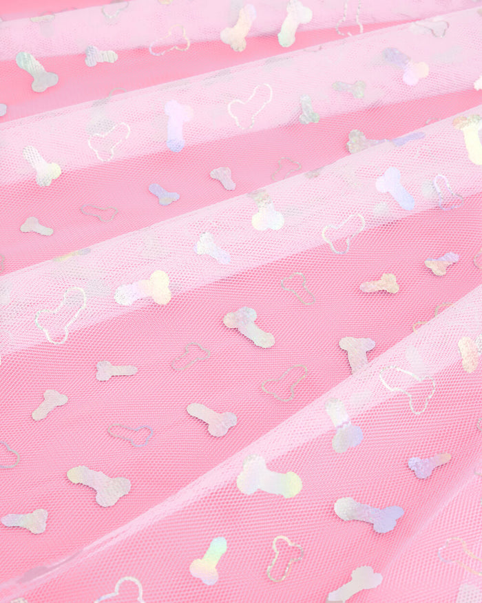 Sorry Mom Veil - iridescent foil penis veil