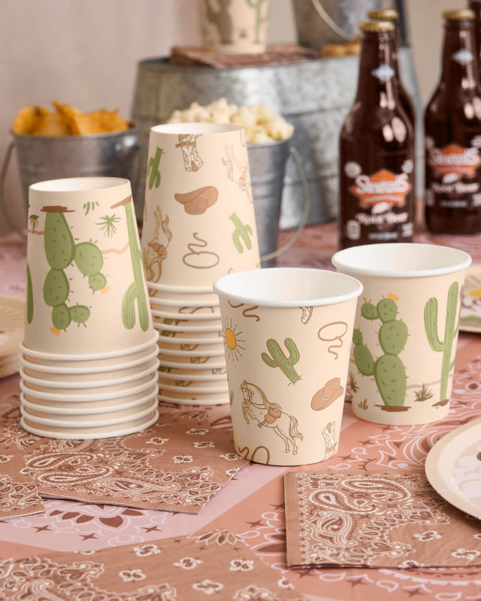 Wild Wild West Cups - 24 paper cups