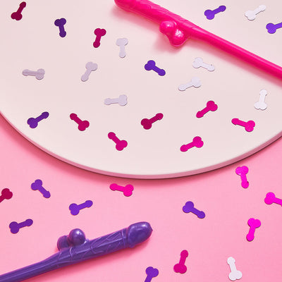 Same Straw Forever - 30 penis straws + confetti