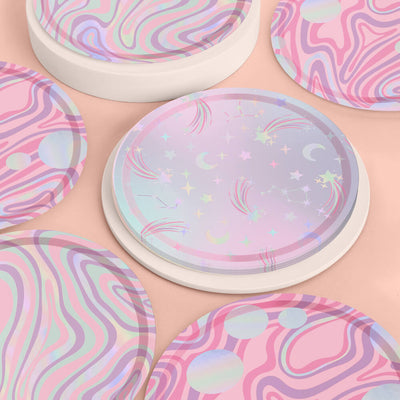 Space Girl Plates - 25 foil paper plates