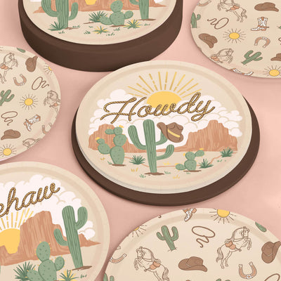 Wild Wild West Plates - 24 paper plates