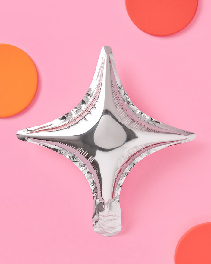 Sparkle Balloon - 6 pc silver foil set