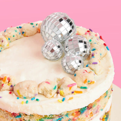 It's Disco, Baby! Topper - 4 disco ball cake toppers
