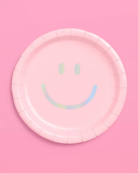thumbnail image 2 of Happy Smiley Paper Plates - 24 Pk, 9 | Pastel Jordan 2 of 9