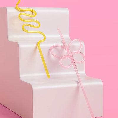 Pastel Party Straws - 16 reusable straws