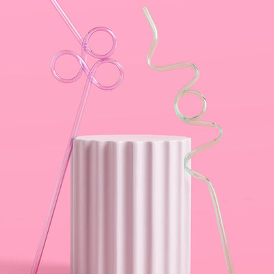 Pastel Party Straws - 16 reusable straws