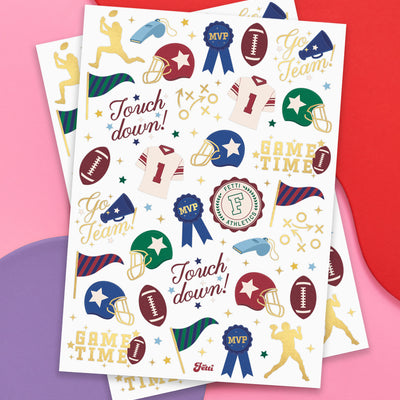 Varsity Tats - 64 foil temporary tattoos