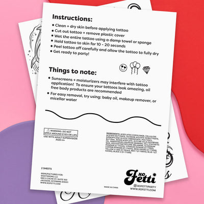 No Scrub Tats - 56 temporary tattoos