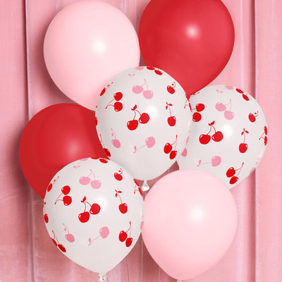 Cherry Birthday Bundle - tableware, balloons, banner + tats