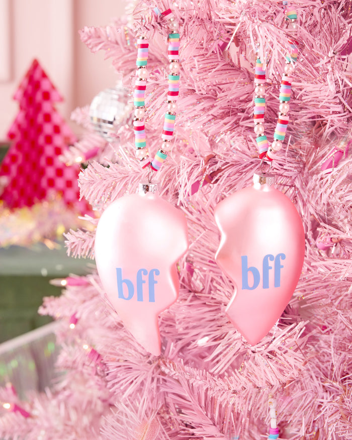 BFF Ornament - 2 piece split heart ornament