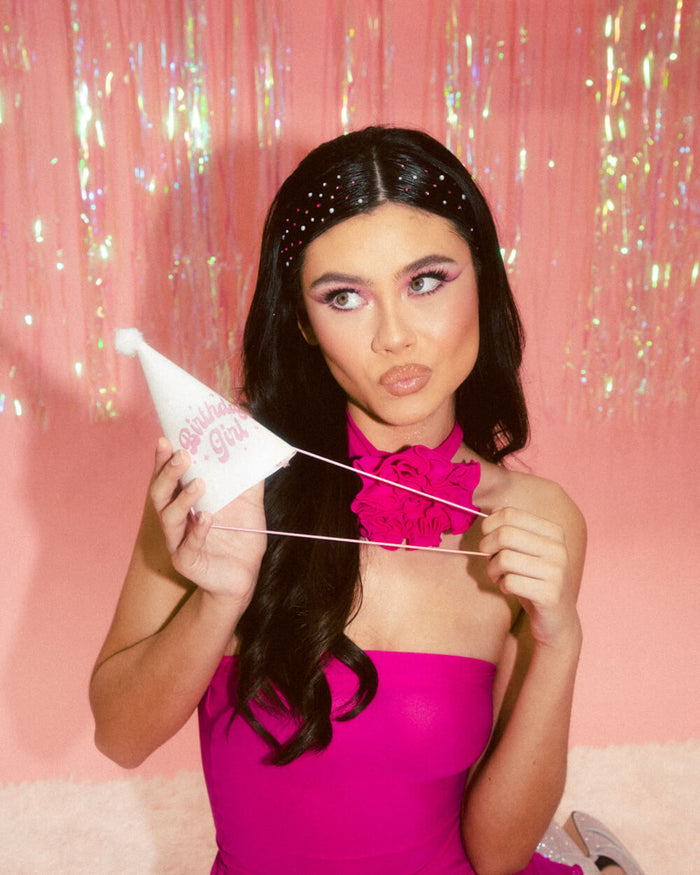 Pastel Party Hats - 13 glitter paper hats
