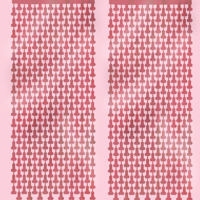 P3N!5 Curtain - rose gold penis foil curtain