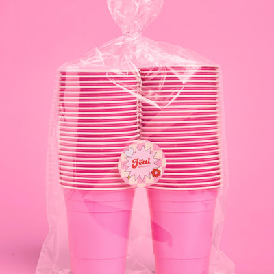 Pink Friday Cups - 50 matte pink 16 oz cups