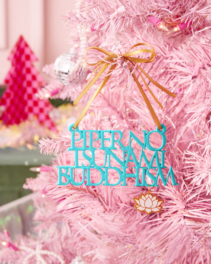 Piper No! Ornament - aqua ornament