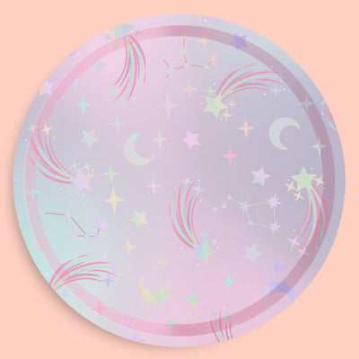 Space Girl Plates - 25 foil paper plates