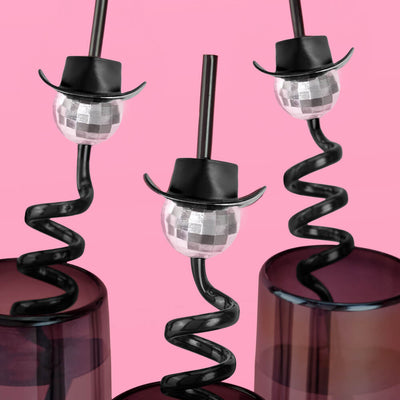 Texas Hold 'Em Straws - 12 reusable straws