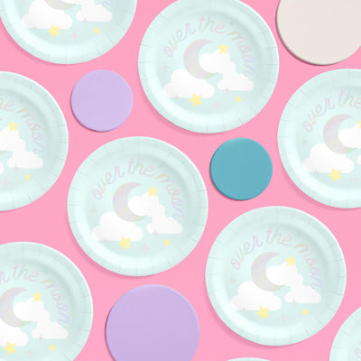 Over the Moon Plates - 25 paper plates