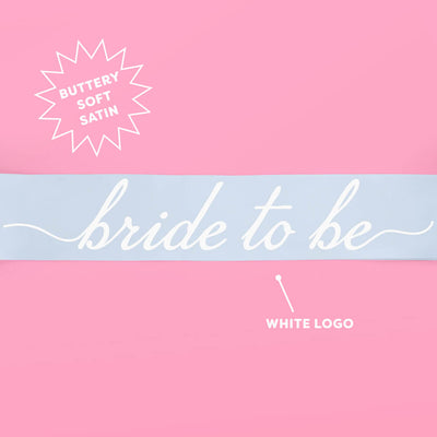 Something Blue Sash - blue satin sash